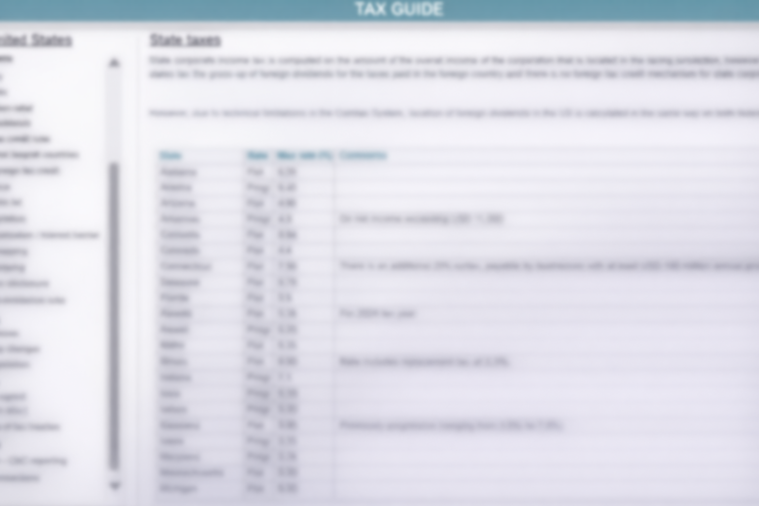 COMTAX® Tax Guide